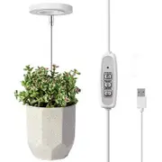 Grow Light, Full Spectrum LED Plant Light for Indoor Plants, Height Adjustable Growing Lamp with Auto On/Off Timer Dimmable Brightness for Small Plants