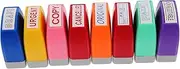 Tofficu Versatile 8pc Office Stamps Set Business Stamps Work Space-Saving Design Abs Material