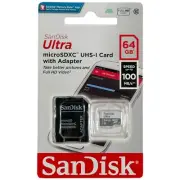 Sandisk Ultra Micro SDXC UHS-I Card Memory With Adapter 64GB (NEW)