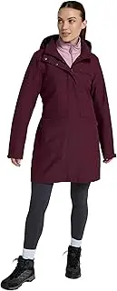 [Mountain Warehouse] Cloud Burst Womens 3 in 1 Waterproof Jacket, Polyester Fabric, Breathable, Long Length - Best for Winter Wet Weather, Walking, Outdoors & Camping