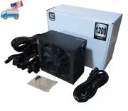 SHARK 1200W Black ATX 12V Gaming PSU 4x PCIE Graphic Power Supply, Modular Cable