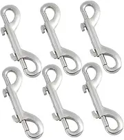 Mobestech 6pcs Double Ended Metal Snap Hooks for Dog Leash and Backpack Heavy Duty Dog Accessories Trigger Snap Clasp