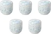 Set of 5, Tsuwano Natsume Shaped Mushi Bowl, 3.1 x 3.2 inches (8 x 8.2 cm) (180cc) | Steamed Porcelain, Setomonohonpo