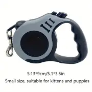 Retractable Dog Leash/ Durable Double Switch for Comfort/ Dark Gray - Small