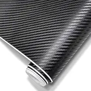 Spurtar Carbon Fiber Vinyl Wrap 1.48ft X 5ft 3D Carbon Stickers Carbon Fiber Wrap for Cars with Tape Tools Automotive Vinyl Roll Stickers for Cars Matte Black Vehicle Sheet