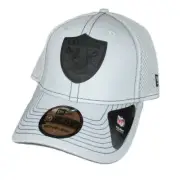 Las Vegas Raiders New Era 39THIRTY Flex Fit Silicone Logo Neo Hat Cap - Gray