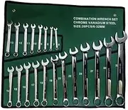 6-32mm Spanner Open Box Combination Metric Open Ring+Roll Pouch 20PCS