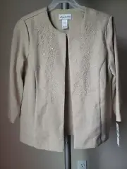 Alfred Dunner Womens Jacket La Dolce Vita Regular Size 12 New With Tags