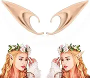 FRESHME Long Elf Ears - Fairy Cosplay Latex Fake Ears, Pixie Pointy Ears Vampire Accessories Fantasy Costume for Halloween Renaissance LARP Masquerade Party Dress Up