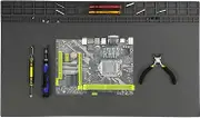 Large Silicone Soldering Mat 60cm x 35cm Repair Mat Heat Resistant Fireproof Soldering Work Mat for Computer Laptop Phone Watch 23.7×13.8 Inch Grey