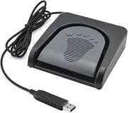 iKKEGOL Upgraded USB Single Foot Pedal Switch Control One Key Footswitch Program Customized Computer Keyboard Mouse Game Action HID (Black)