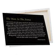 The Man In The Arena Theodore Roosevelt Quote Aluminum / Canvas Wall Art Gift