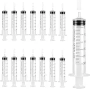 Syringe,15 Pack 30ml Syringes 30ml Plastic Syringe with Measurement,Syringe for liquid,Syringes for lip gloss,,Individually Sealed Syringe for Lab,Plant Hydroponic,Feed Pets Oil or Glue Applicator No Needle