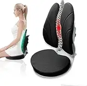 Dual - Back Chair with Lumbar Support Corrects Posture and relieves Back Pain. It is Suitable for Office Chairs, Gaming Chairs and Home - Working Folding Chairs (Black).