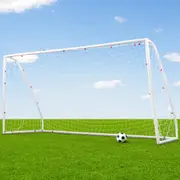 Everfit 12FT Soccer Football Goal Net UPVC Frame PE Mesh Weatherproof Portable Goals Training