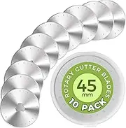 Pavsrmy 10PCS Rotary Cutter Blades 45mm, Premium Rotary Blades 45mm Refill for Fabric, Fits Olfa, Fiskars, Replacement Blade for Arts Crafts Quilting Scrapbooking Sewing, Precise & Clean Cutting