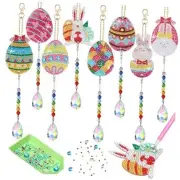 8 Pcs Easter Diamond Painting Suncatcher DIY Easter Egg Crafts Kits Diamond