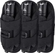 3Pack Tactical Flashlight Holster Pouch Stretchable Rotatable Clip 360° Holder