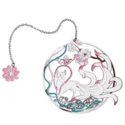 Chinese Stainless Steel Nine-tailed Fox Bookmark Pendant Student Learning Tools