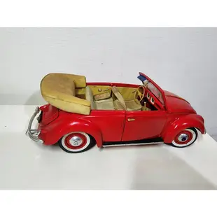 1/18 1955 Volkswagen Kafer-Beetle復古敞篷金龜車福斯大眾賀比