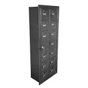 Recess Wall Mount Cell Phone Storage Locker 14 Door Front Admin Access ComboLock