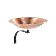 ACHLA Hammered Solid Birdbath/Wall Mount Bracket, Satin Copper - BBHC-03T-WM