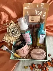 Astrid Coffee Exfoliation gift set, Women's Day Gifting, Set of 7, Woody and Earthy, Coffee Bath and Body Care, Wellness Spa hamper, Bridesmaid hamper, Paraben and Sulphate free