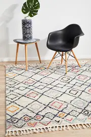 Rug Culture Small White Multi Soft Moroccan Rug