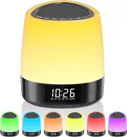 White Noise Sound Machine with Alarm Clock, Timer, Night Light, Bluetooth - NEW
