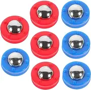 FOYTOKI 8pcs Shuffleboard Sliding Balls Toy Rolling Beads Game Safe Steel Plastic for Boys and Girls