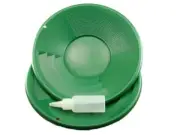 Lot of 2-12" Green Gold Pans w/ Bottle Snuffer-Panning Kit-Prospecting-Mining