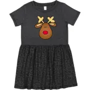 Inktastic Rudolph The Red Nose Reindeer Toddler Dress Nosed Christmas Santa Day