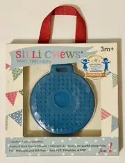 Silli Chews Baby's First Teether Blue 3 Month *NEW* Silicone