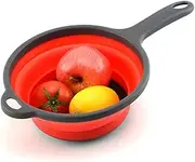 JOINPAYA 2pcs Colander Sieve: Silicone Kitchen Utensils Over Kitchen Colanders Vegetable Basket Fruit Filter Baskets with Handle Food Sink