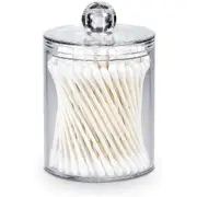 2pcs Makeup Organizer Qtips Holder Bathroom Storage Clear Organiser