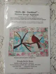 "Hello Mr. Cardinal" Picture Image Applique Quilt Pattern by Wendy Butler Berns