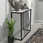 Chic Glossy Marble Entryway Console Table Small Kitchen Tables Solid Metal Frame
