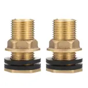 Bulkhead Fitting Tank Adapter 3/8" Female 1/2" Male Brass Water Tank Connector