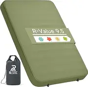 Rilextec 4" Thick Self-Inflating Camping Pad for Camping, Camping Sleeping Pads with Solid Foam, Sleeping Pad with Pump Sack, Compact Double Camping Sleep Bed for Tent, Car, Truck or Van (Full)