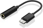 SHINEOFI 2pcs C to Earphone Cable Adapter USB C Male to Aux Audio Female Jack Reversible Design for USB Compatible with Type