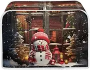 [JEOCODY] Christmas Snowman Toaster Bread Maker Cover Fits Most Standard 2 Slice Toasters, Universal Size Microwave Oven Dustproof Cover Women Gift