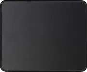 JIKIOU Mouse Pad with Non-Slip Rubber Base, Premium-Textured & Washable Computer Mousepad with Stitched Edges, Mouse Pads for Computers, Laptop, Gaming, Office & Home, Small 8.3 x 10.2 in, Black
