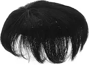 CRILSTYLEO Wig Fake Hair for Men Hairpiece for Men Mens Toupee Hair Patch Men Hairpiece Short Toupee for Men Toupee Hair Men Toupee Men Hair Topper Male Hairpiece High Temperature Wire Black