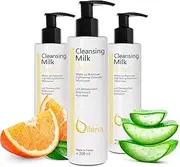 Cleansing Milk Make-Up Remover Brightening Makeup Remover Micellar Milk Facial Cleanser for Sensitive Skin Cleanser Vegan 3 x 200 ml