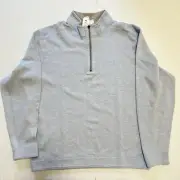 Tommy Bahama Men’s Long Sleeve Flipshore Half Zip Reversible Light Blue Size XL