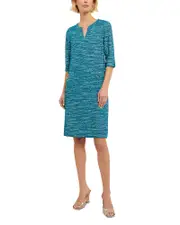Misook Patch Pocket Shift Dress - Heritage Fit