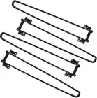 17.7 Inch Folding Table Legs, 4 PCS Black Foldable Hairpin Table Legs, Height He