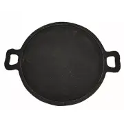 Pre-Seasoned Cast Iron Dosa Tawa/Pizza/Crepe Pan Griddle Baking Pan with Loop