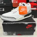 【台灣正品】 AIR JORDAN 3 RETRO白水泥爆裂紋AJ3-US9.5(DN3707 100）