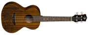 LUNA Uke Mo'o Tenor mahogany Ukulele PACK - etched lizard design - accessories